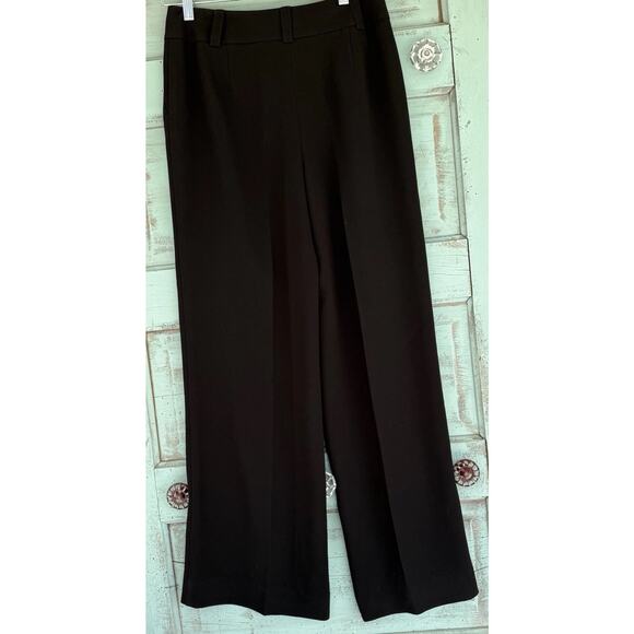 Talbot’s Women’s Dress Pants Black Size 4 Wide Leg Pleated 100%‎ Polyester Lined - Picture 2 of 11